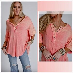 Three Bird Nest Time Flies Round Hem Top